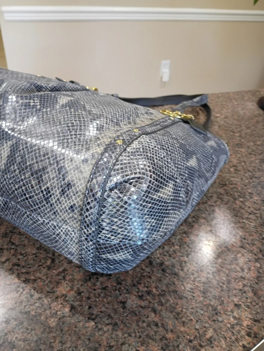 NWT Coach Alexandra Exotic Python Embossed Leather Bag
